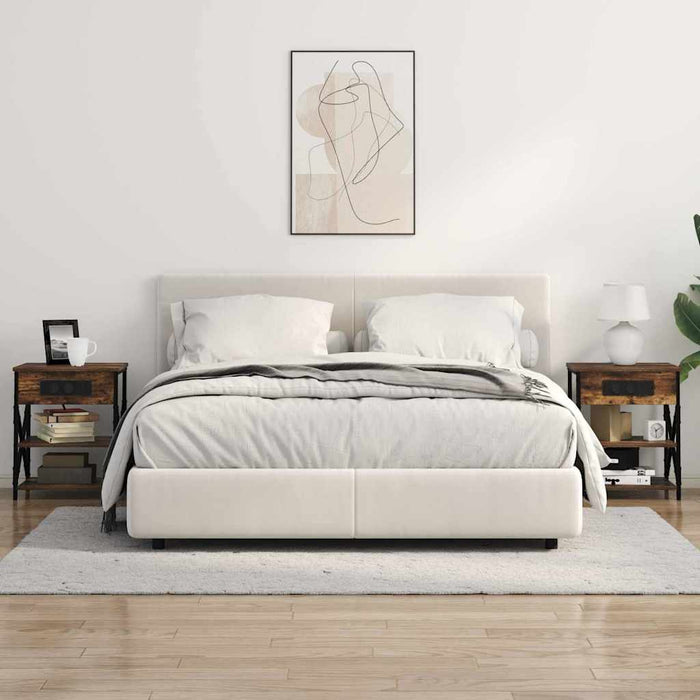 Dulap de noapte Stejar fumuriu 41 x 31 x 51 cm Lemn compozit - WALTI WALTI