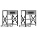 Dulap de noapte 2 pcs Gri Sonoma 41 x 31 x 51 cm Lemn compozit - WALTI WALTI