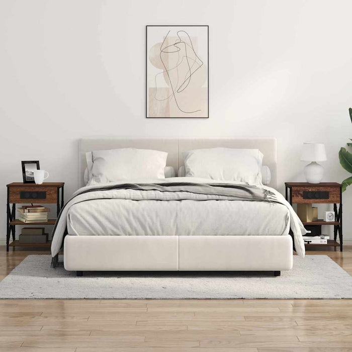 Dulap de noapte Stejar închis 41 x 31 x 51 cm Lemn compozit - WALTI WALTI
