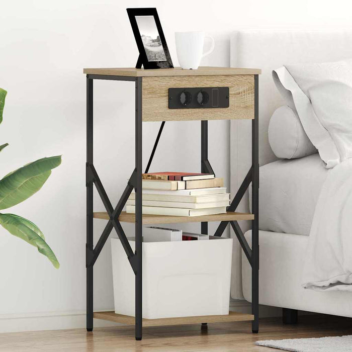Dulap de noapte Stejar Sonoma 41 x 31 x 76 cm Lemn compozit - WALTI WALTI