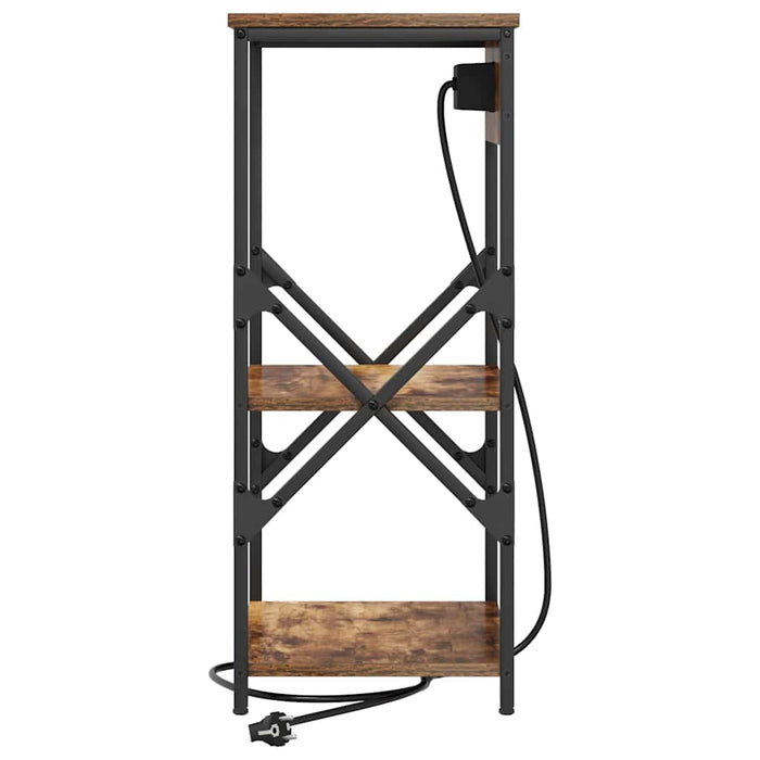 Dulap de noapte Stejar fumuriu 41 x 31 x 76 cm Lemn compozit - WALTI WALTI