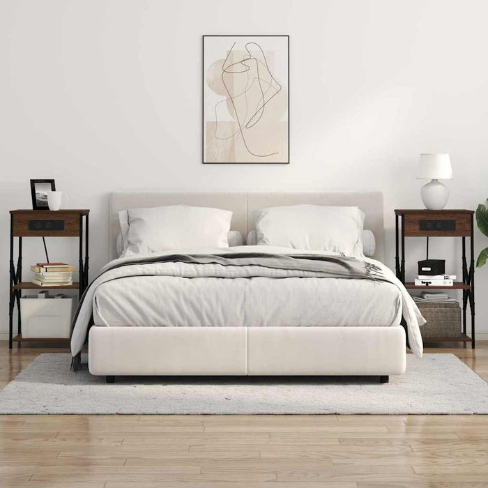 Dulap de noapte Stejar închis 41 x 31 x 76 cm Lemn compozit - WALTI WALTI