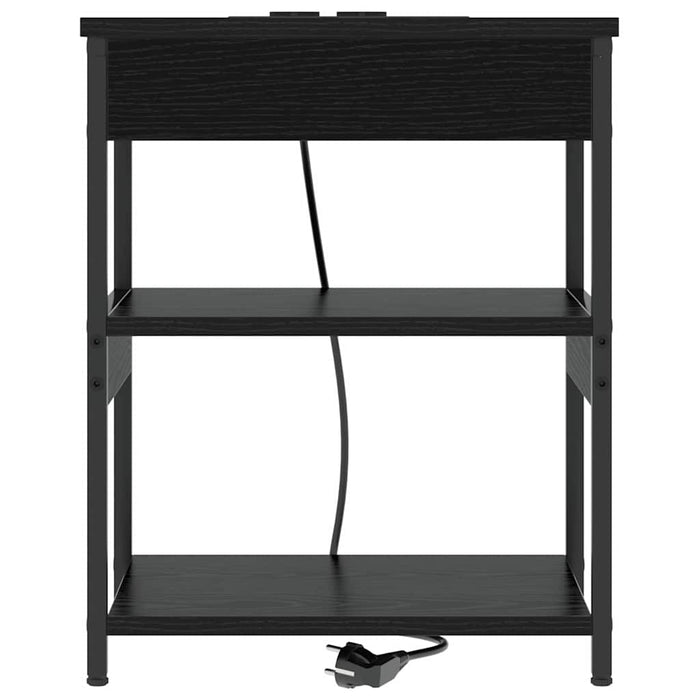 Dulap de noapte 2 pcs Stejar Negru 41 x 31 x 51 cm - WALTI WALTI