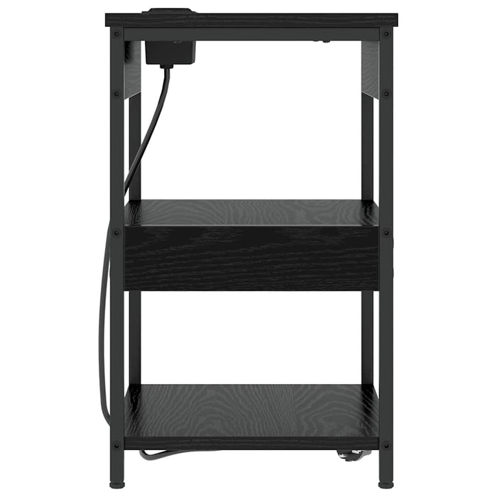 Dulap de noapte 2 pcs Stejar Negru 41 x 31 x 51 cm - WALTI WALTI