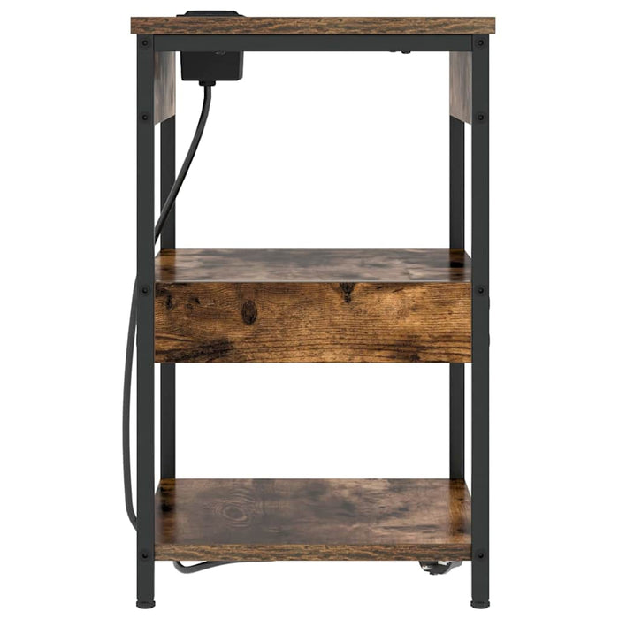Dulap de noapte 2 pcs Stejar fumuriu 41 x 31 x 51 cm - WALTI WALTI