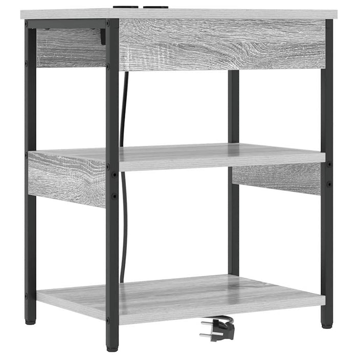 Dulap de noapte 2 pcs Gri Sonoma 41 x 31 x 51 cm Lemn compozit - WALTI WALTI