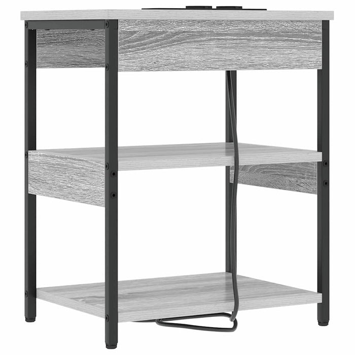 Dulap de noapte 2 pcs Gri Sonoma 41 x 31 x 51 cm Lemn compozit - WALTI WALTI