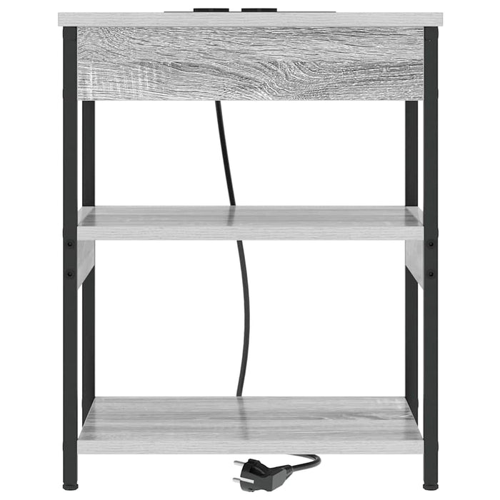 Dulap de noapte 2 pcs Gri Sonoma 41 x 31 x 51 cm Lemn compozit - WALTI WALTI