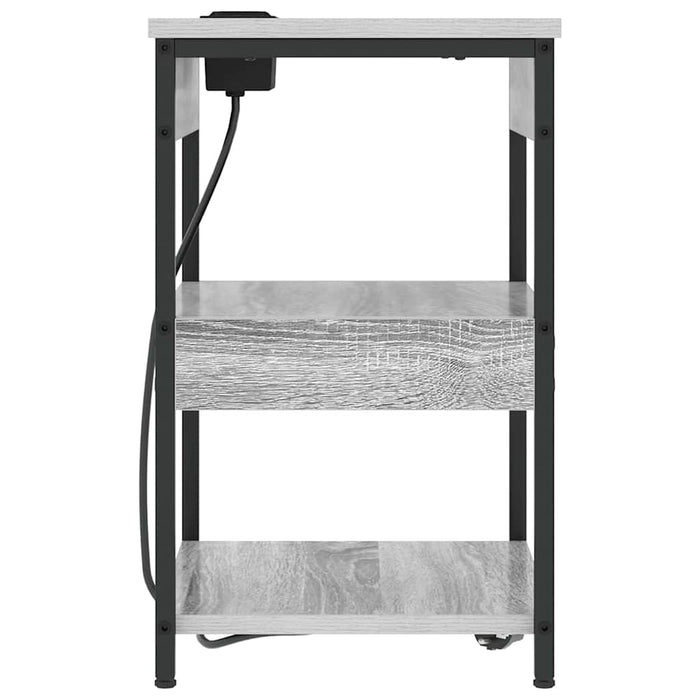 Dulap de noapte 2 pcs Gri Sonoma 41 x 31 x 51 cm Lemn compozit - WALTI WALTI