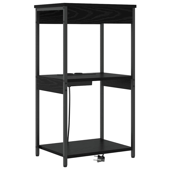 Dulap de noapte Stejar Negru 41 x 31 x 76 cm Lemn compozit - WALTI WALTI