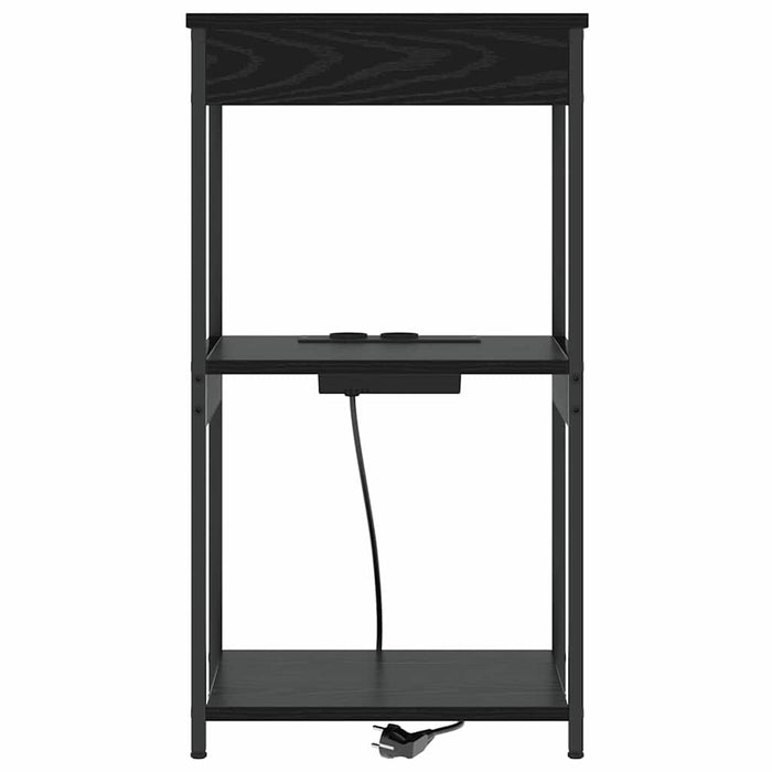 Dulap de noapte Stejar Negru 41 x 31 x 76 cm Lemn compozit - WALTI WALTI