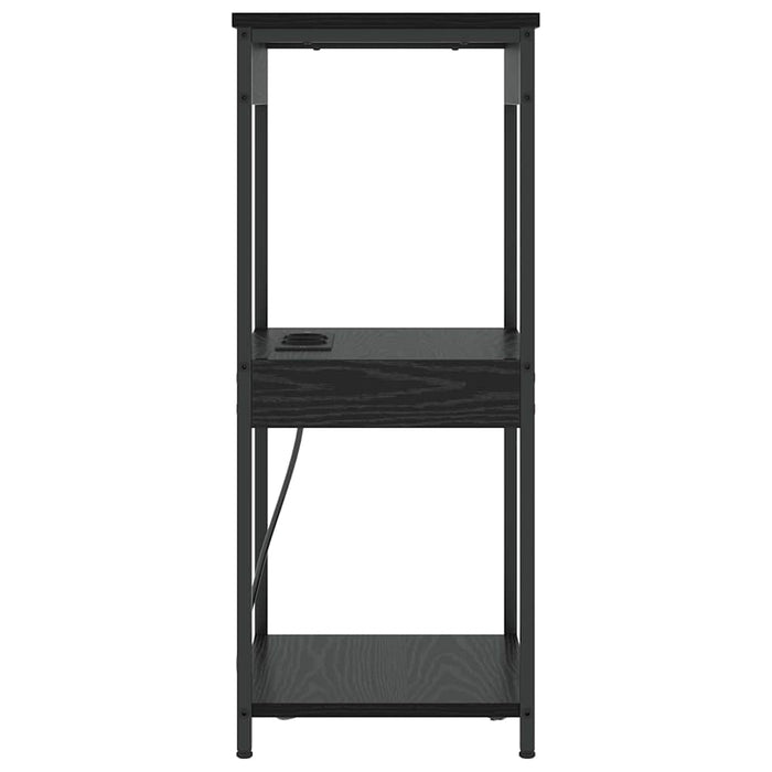 Dulap de noapte Stejar Negru 41 x 31 x 76 cm Lemn compozit - WALTI WALTI