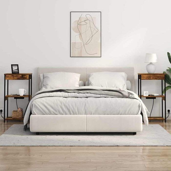 Dulap de noapte Stejar fumuriu 41 x 31 x 76 cm Lemn compozit - WALTI WALTI