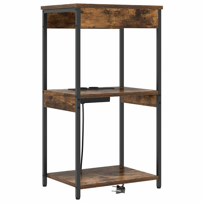 Dulap de noapte Stejar fumuriu 41 x 31 x 76 cm Lemn compozit - WALTI WALTI