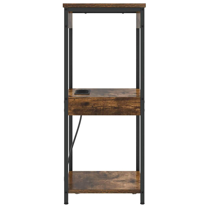 Dulap de noapte Stejar fumuriu 41 x 31 x 76 cm Lemn compozit - WALTI WALTI