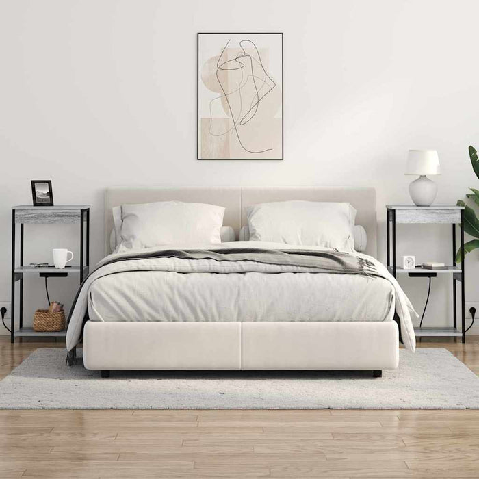 Dulap de noapte Gri Sonoma 41 x 31 x 76 cm Lemn compozit - WALTI WALTI