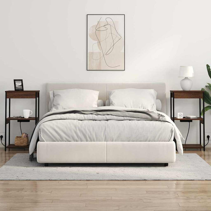 Dulap de noapte Stejar închis 41 x 31 x 76 cm Lemn compozit - WALTI WALTI