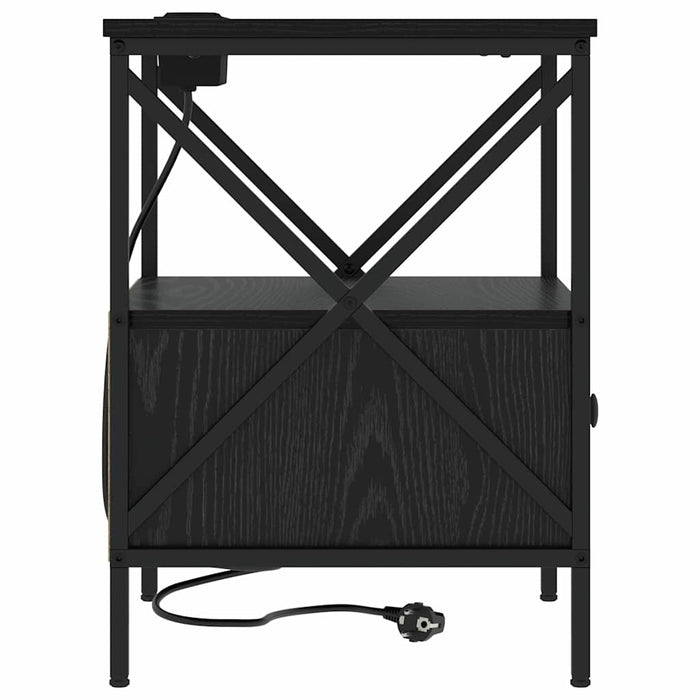 Dulap de noapte 2 pcs Stejar Negru 41,5 x 40,5 x 55 cm - WALTI WALTI