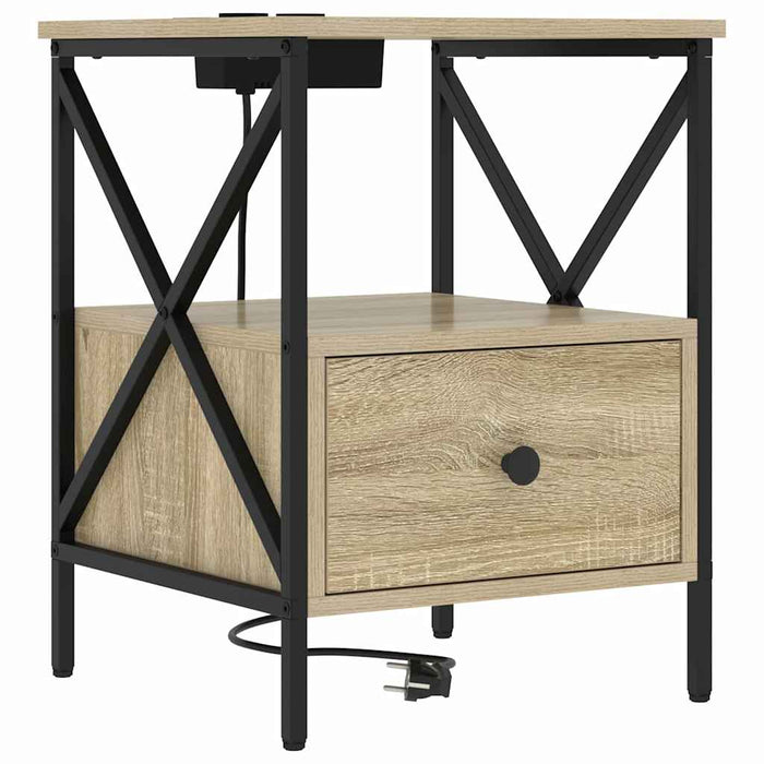 Dulap de noapte 2 pcs Stejar Sonoma 41,5 x 40,5 x 55 cm - WALTI WALTI
