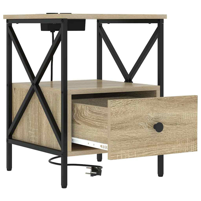 Dulap de noapte 2 pcs Stejar Sonoma 41,5 x 40,5 x 55 cm - WALTI WALTI