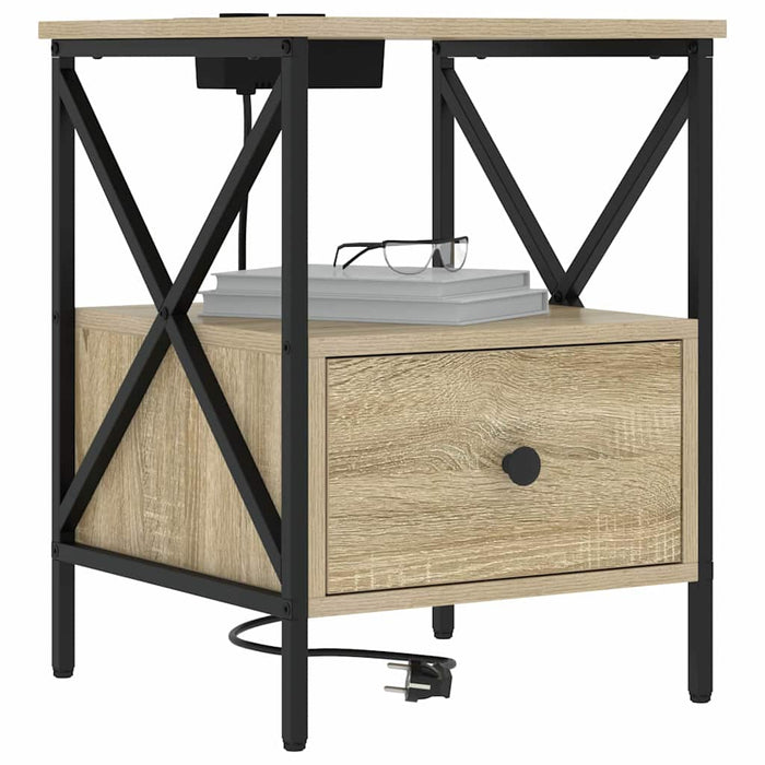 Dulap de noapte 2 pcs Stejar Sonoma 41,5 x 40,5 x 55 cm - WALTI WALTI