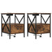 Dulap de noapte 2 pcs Stejar fumuriu 41,5 x 40,5 x 55 cm - WALTI WALTI