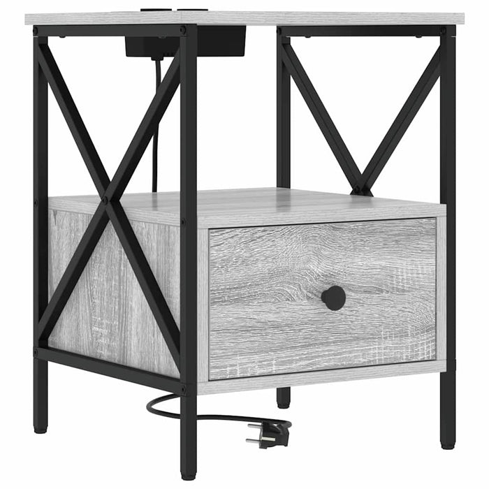 Dulap de noapte Gri Sonoma 41,5 x 40,5 x 55 cm Lemn compozit - WALTI WALTI
