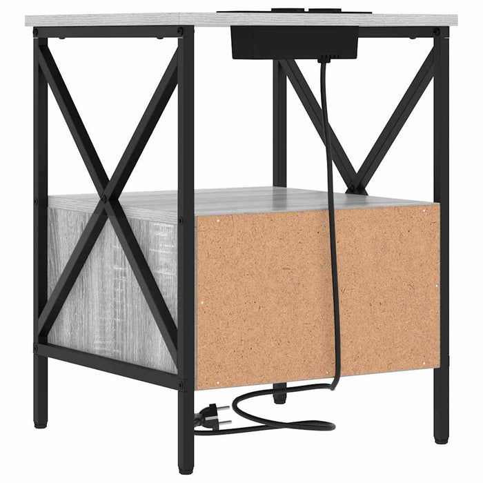 Dulap de noapte Gri Sonoma 41,5 x 40,5 x 55 cm Lemn compozit - WALTI WALTI