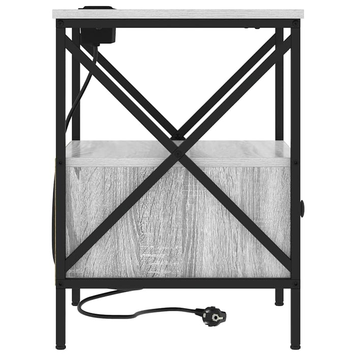 Dulap de noapte Gri Sonoma 41,5 x 40,5 x 55 cm Lemn compozit - WALTI WALTI