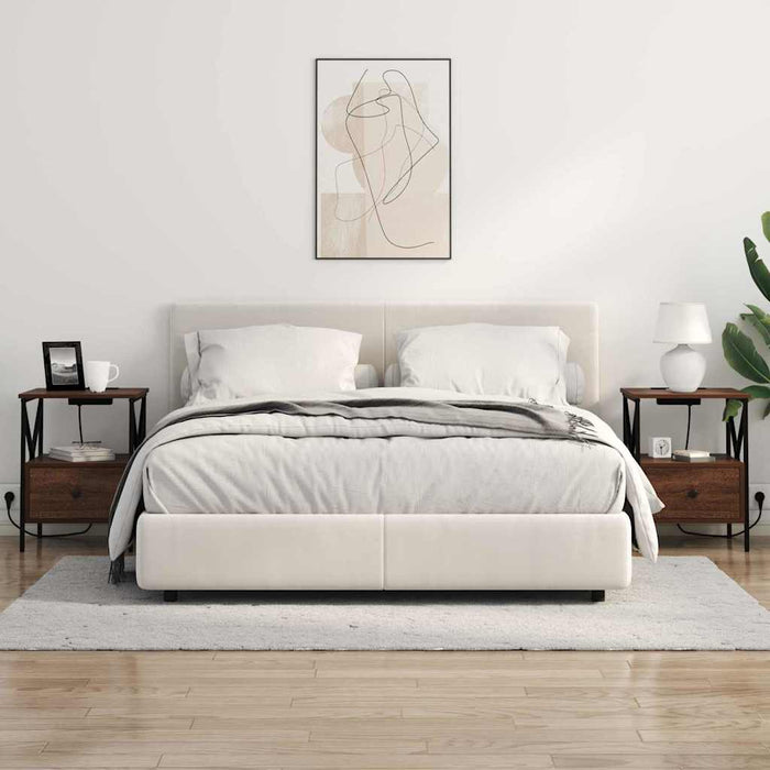 Dulap de noapte 2 pcs Stejar închis 41,5 x 40,5 x 55 cm - WALTI WALTI