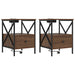 Dulap de noapte 2 pcs Stejar închis 41,5 x 40,5 x 55 cm - WALTI WALTI