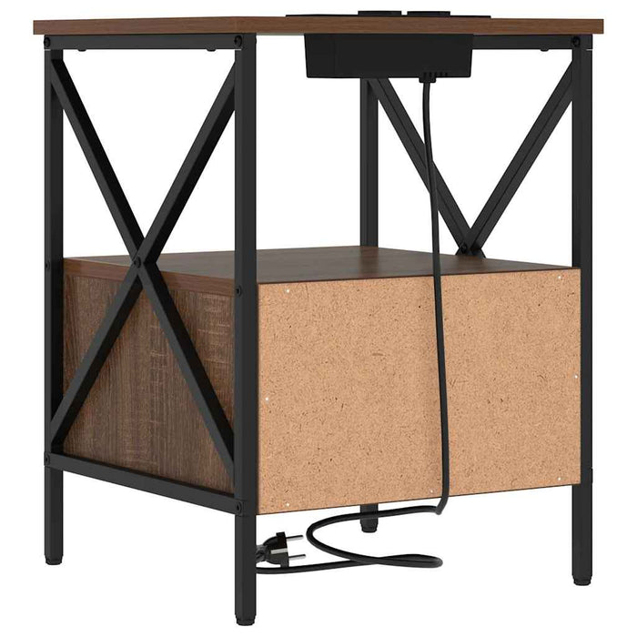 Dulap de noapte 2 pcs Stejar închis 41,5 x 40,5 x 55 cm - WALTI WALTI