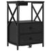 Dulap de noapte Stejar Negru 40 x 31 x 60 cm Lemn compozit - WALTI WALTI
