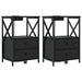 Dulap de noapte cu sertar 2 pcs Stejar Negru 40 x 31 x 60 cm - WALTI WALTI