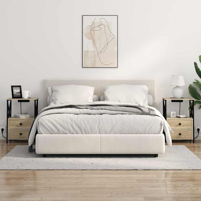 Dulap de noapte cu sertar 2 pcs Stejar Sonoma 40 x 31 x 60 cm - WALTI WALTI