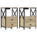 Dulap de noapte cu sertar 2 pcs Stejar Sonoma 40 x 31 x 60 cm - WALTI WALTI