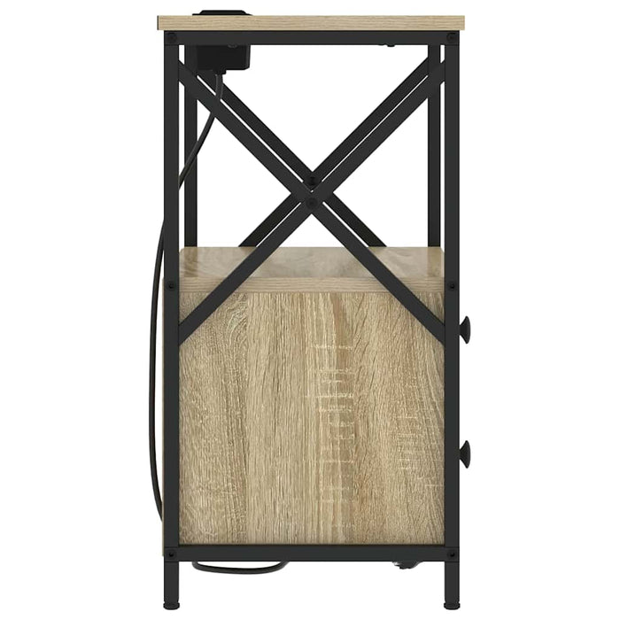 Dulap de noapte cu sertar 2 pcs Stejar Sonoma 40 x 31 x 60 cm - WALTI WALTI
