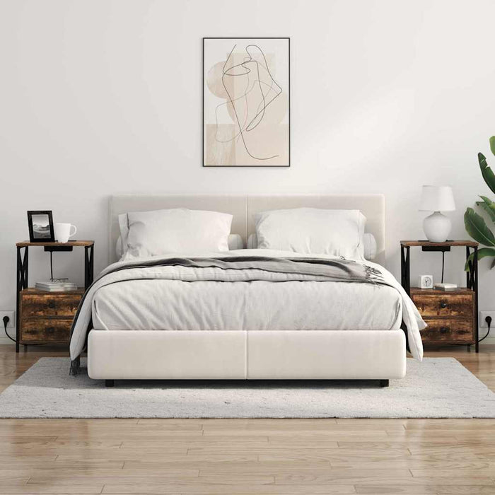 Dulap de noapte Stejar fumuriu 40 x 31 x 60 cm Lemn compozit - WALTI WALTI
