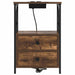 Dulap de noapte Stejar fumuriu 40 x 31 x 60 cm Lemn compozit - WALTI WALTI