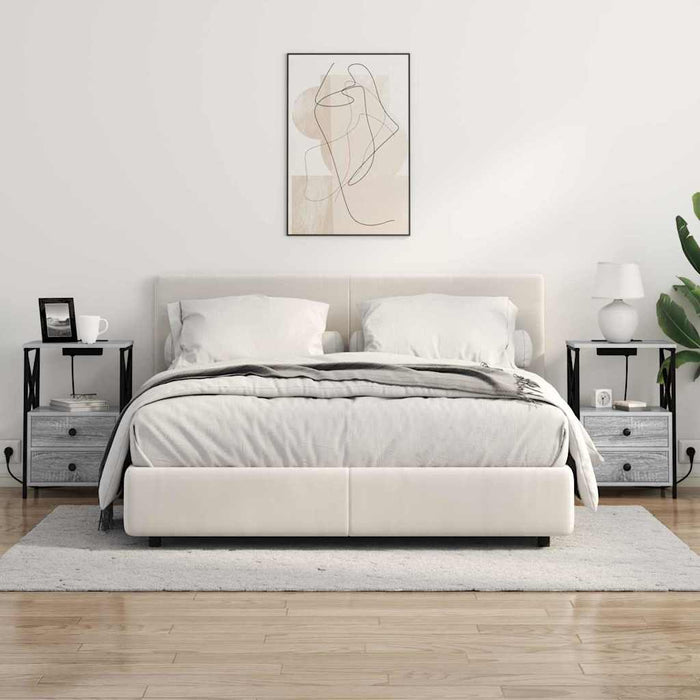 Dulap de noapte Gri Sonoma 40 x 31 x 60 cm Lemn compozit - WALTI WALTI