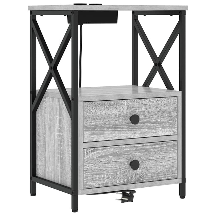 Dulap de noapte Gri Sonoma 40 x 31 x 60 cm Lemn compozit - WALTI WALTI