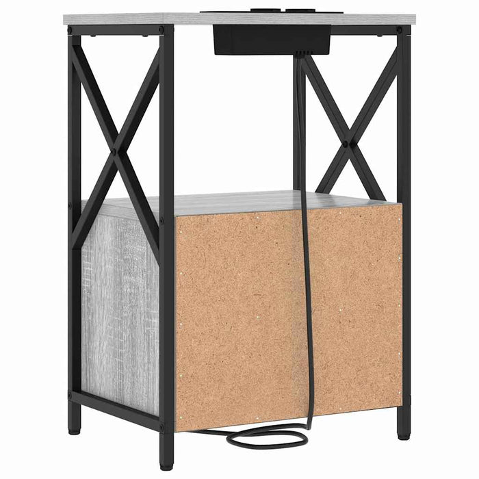 Dulap de noapte Gri Sonoma 40 x 31 x 60 cm Lemn compozit - WALTI WALTI