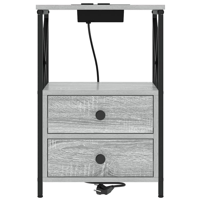 Dulap de noapte Gri Sonoma 40 x 31 x 60 cm Lemn compozit - WALTI WALTI
