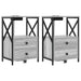 Dulap de noapte 2 pcs Gri Sonoma 40 x 31 x 60 cm Lemn compozit - WALTI WALTI