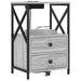 Dulap de noapte 2 pcs Gri Sonoma 40 x 31 x 60 cm Lemn compozit - WALTI WALTI
