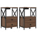Dulap de noapte cu sertar 2 pcs Stejar închis 40 x 31 x 60 cm - WALTI WALTI