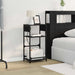 Dulap de noapte Stejar Negru 40 x 27 x 76 cm Lemn compozit - WALTI WALTI