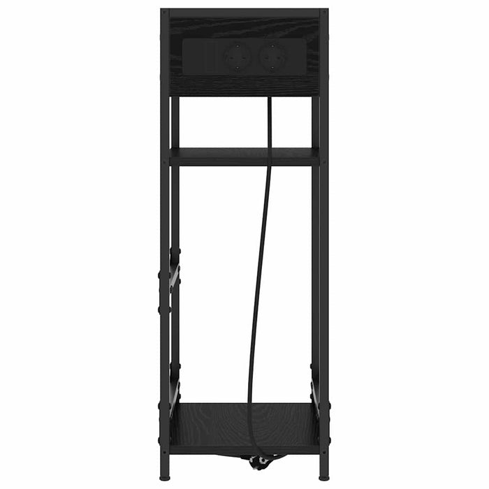 Dulap de noapte Stejar Negru 40 x 27 x 76 cm Lemn compozit - WALTI WALTI