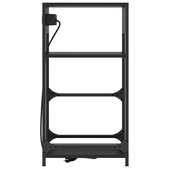 Dulap de noapte Stejar Negru 40 x 27 x 76 cm Lemn compozit - WALTI WALTI