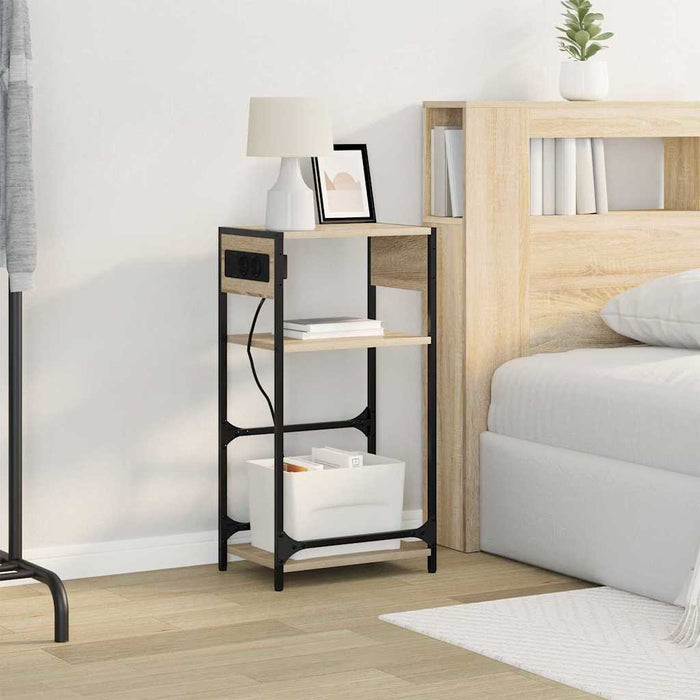 Dulap de noapte Stejar Sonoma 40 x 27 x 76 cm Lemn compozit - WALTI WALTI